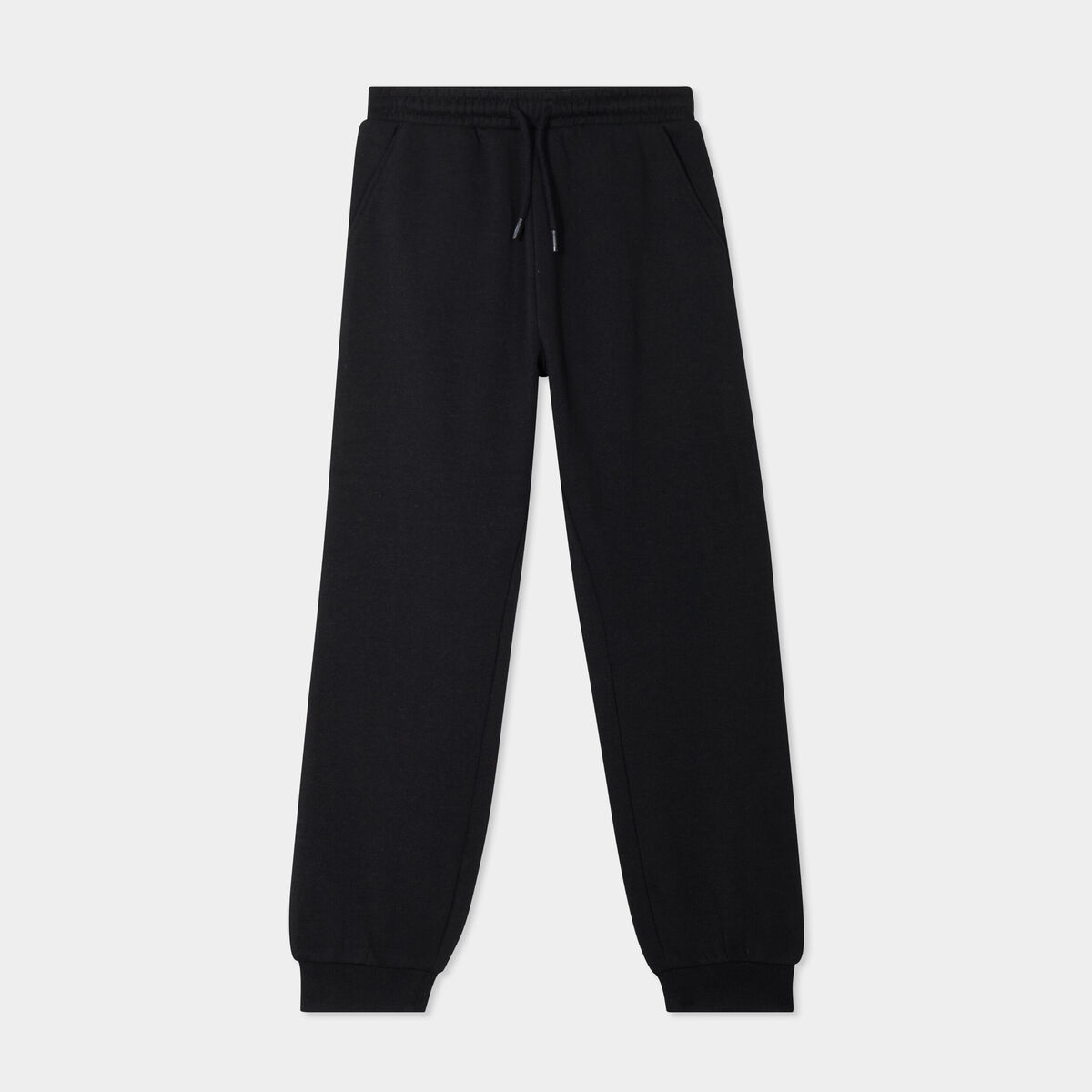 Pantalon de jogging molleton noir fille