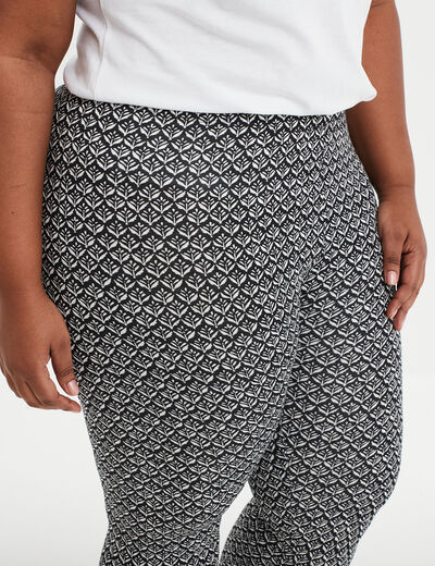 Legging en coton noir femme grande taille