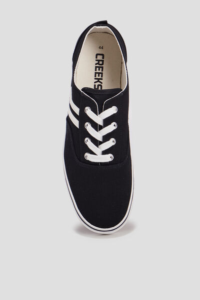 Tennis en toile à lacets Creeks noir homme