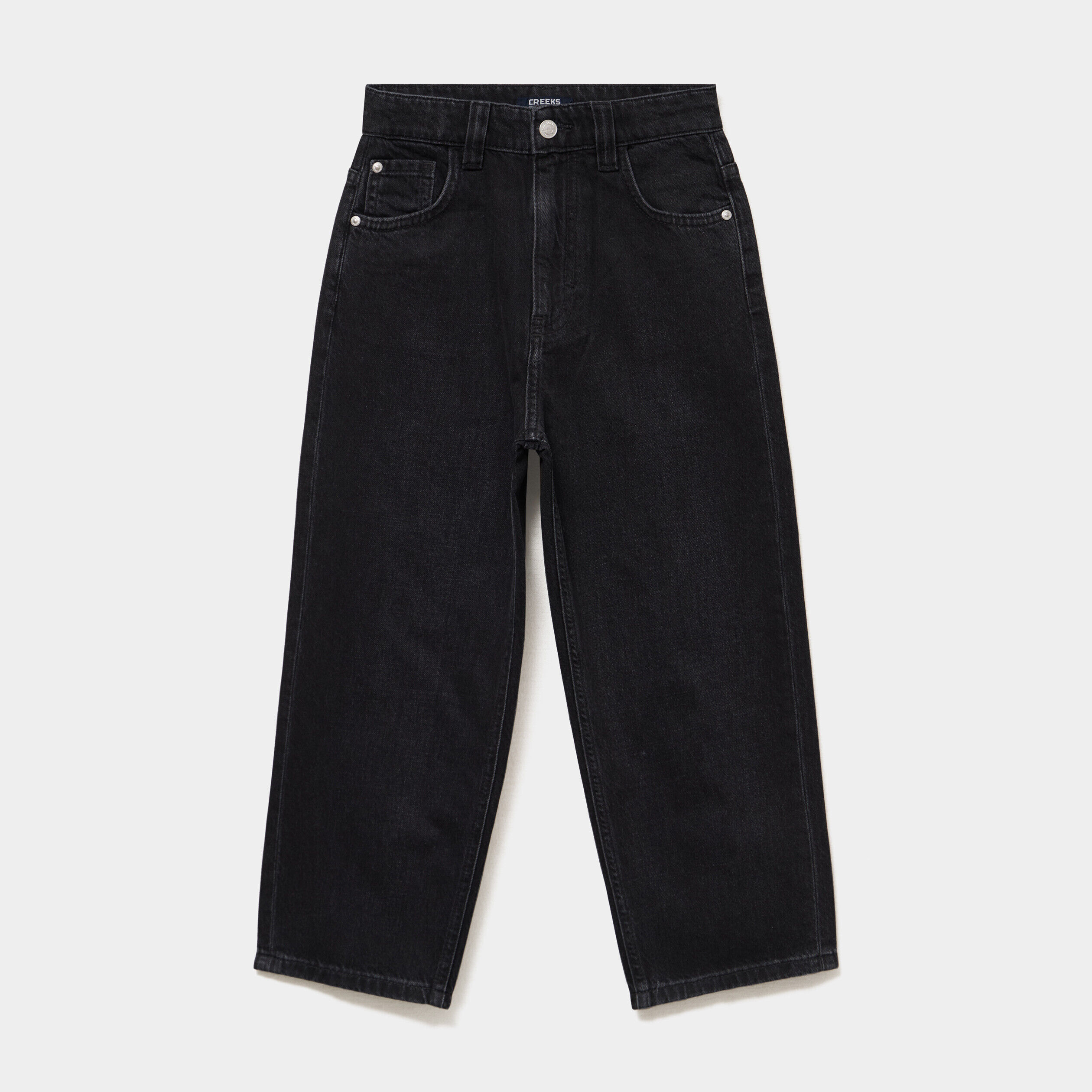 Jean baggy taille basse coton denim noir garçon CREEKS