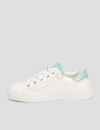 Tennis à lacets Liberto blanc fille