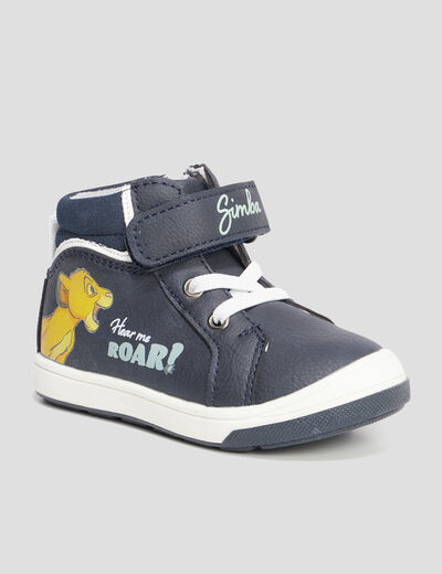 Baskets montantes Le Roi lion Simba bleu marine bébé garçon