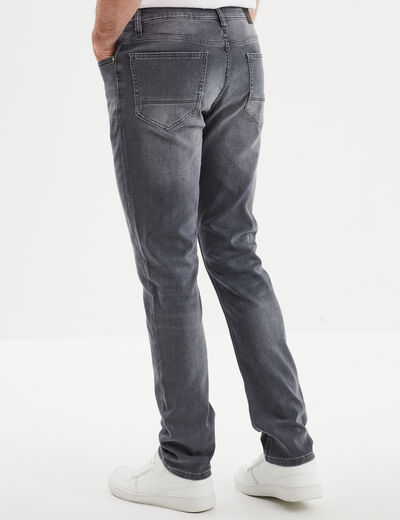 Jean stretch coupe slim denim gris homme
