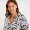 Blouse fluide manches 3/4 ecru femme grande taille