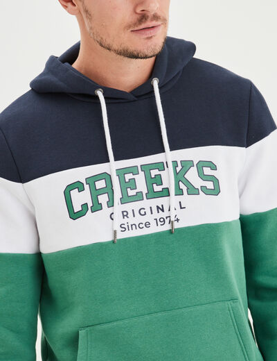 Sweat à capuche hoodie Creeks vert homme