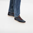 Baskets montantes &agrave; lacets bleu homme