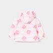 Doudoune oversize zippée à capuche rose clair bébé fille