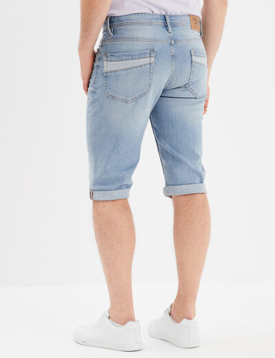Bermuda regular en jean Creeks denim triple stone homme