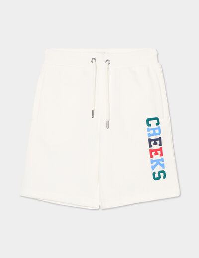 Short de jogging regular blanc garçon