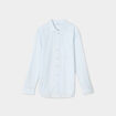Chemise manches ajustables 1 poche coton bleu femme