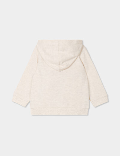Ensemble 2 pièces sweat et jogging coton beige bébé garçon