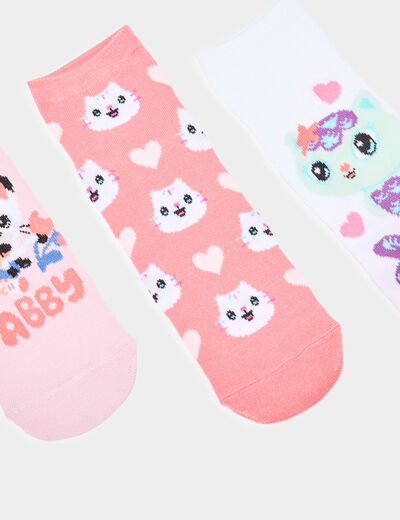 Lot 3 paires chaussettes Gabby multicolore fille