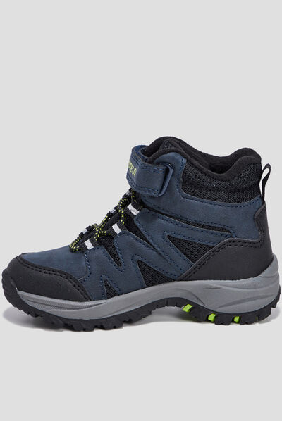 Bottines à scratchs Trappeur bleu marine garçon