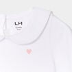T-shirt col claudine manches longues blanc bébé fille