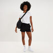 Short de jogging molletonn&eacute; ajust&eacute; noir femme