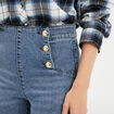 Jeans taille haute flare &agrave; ponts denim double stone femme