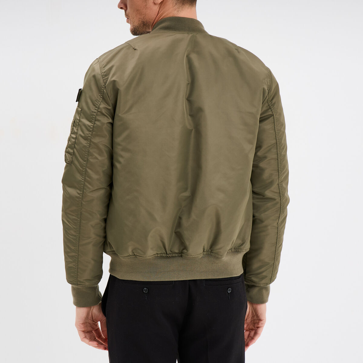 Blouson bomber d&eacute;perlant Liberto vert kaki homme
