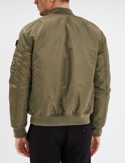 Blouson bomber d&eacute;perlant Liberto vert kaki homme