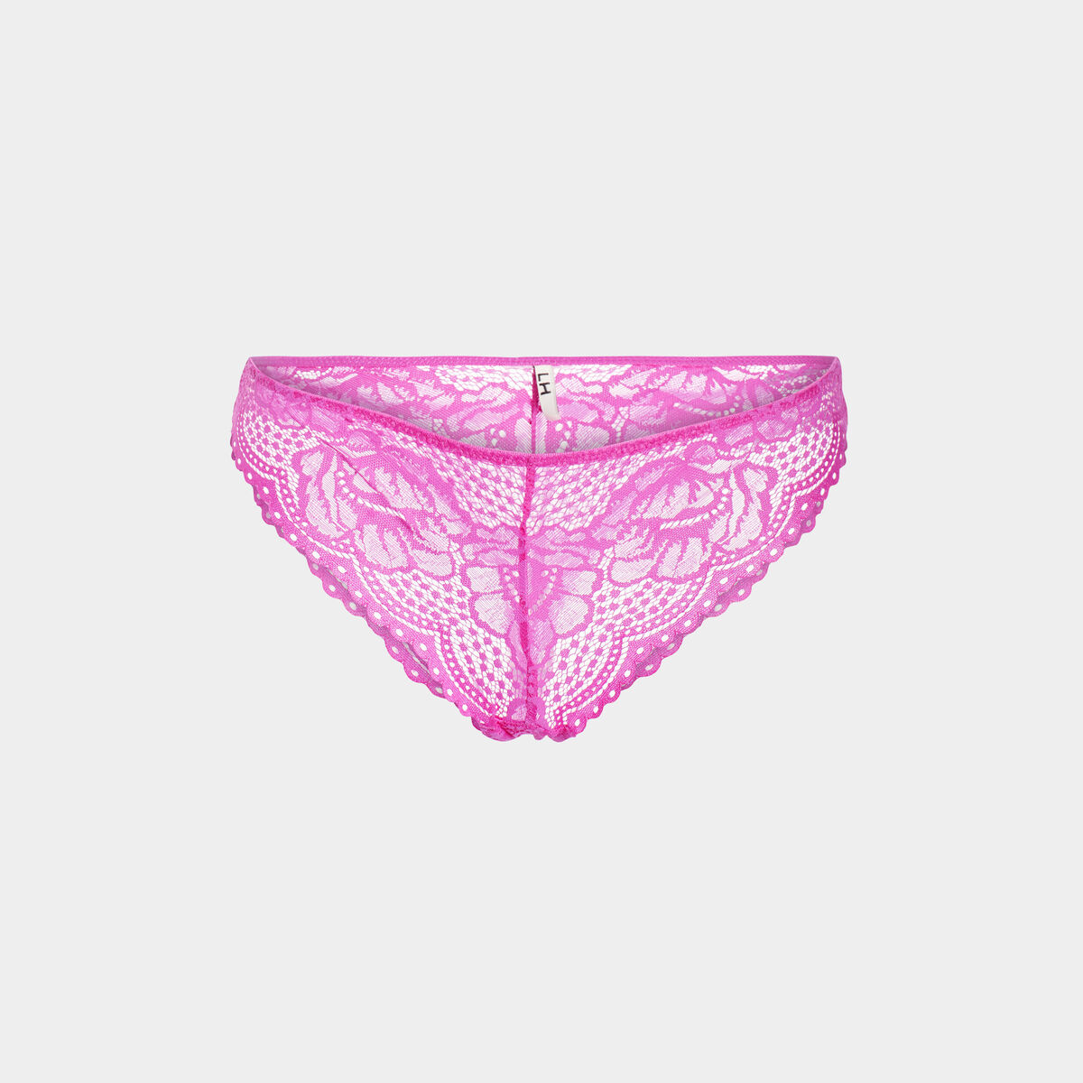 Tanga en dentelle rose fushia femme