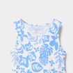 Robe patineuse sans manches coton ecru fille