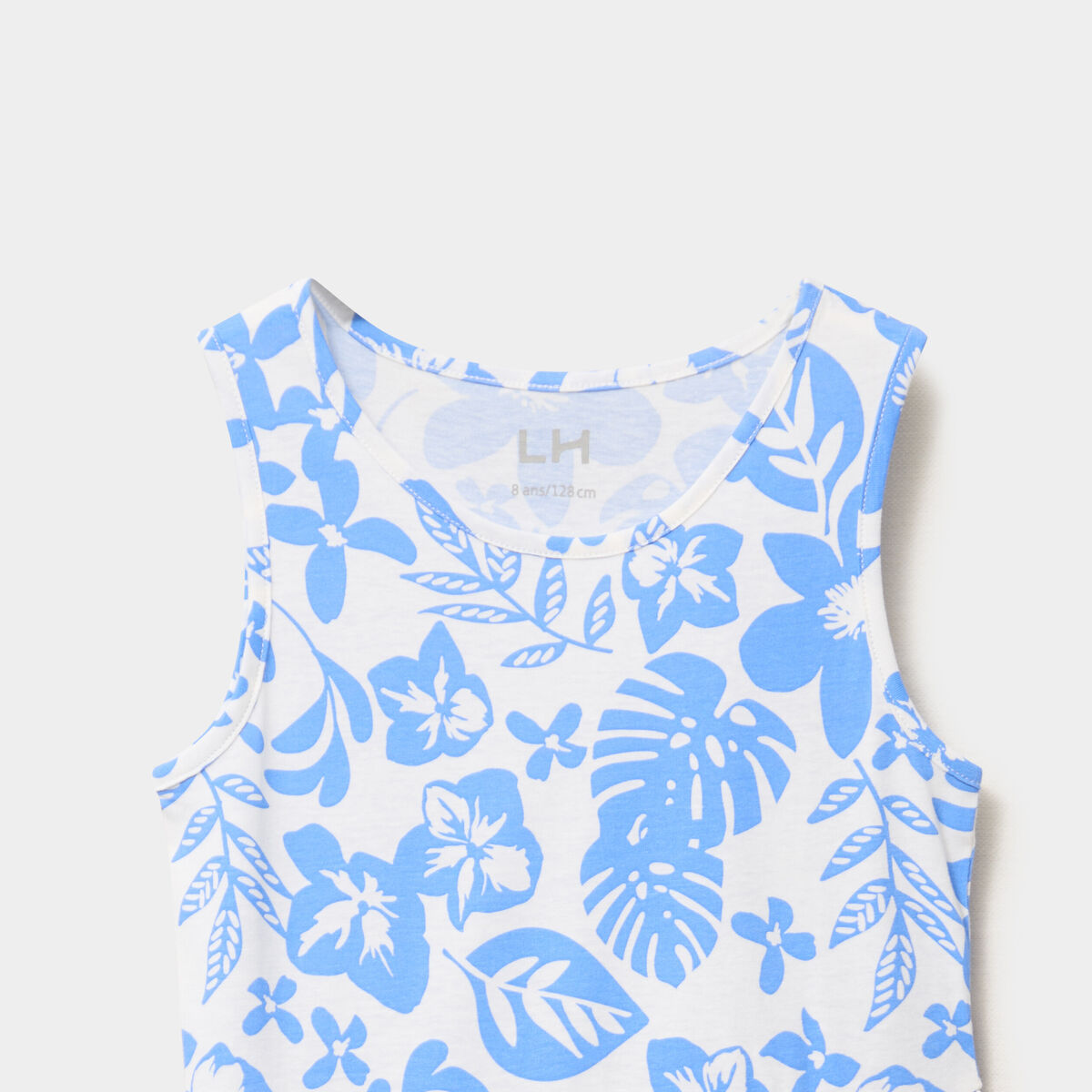 Robe patineuse sans manches coton ecru fille