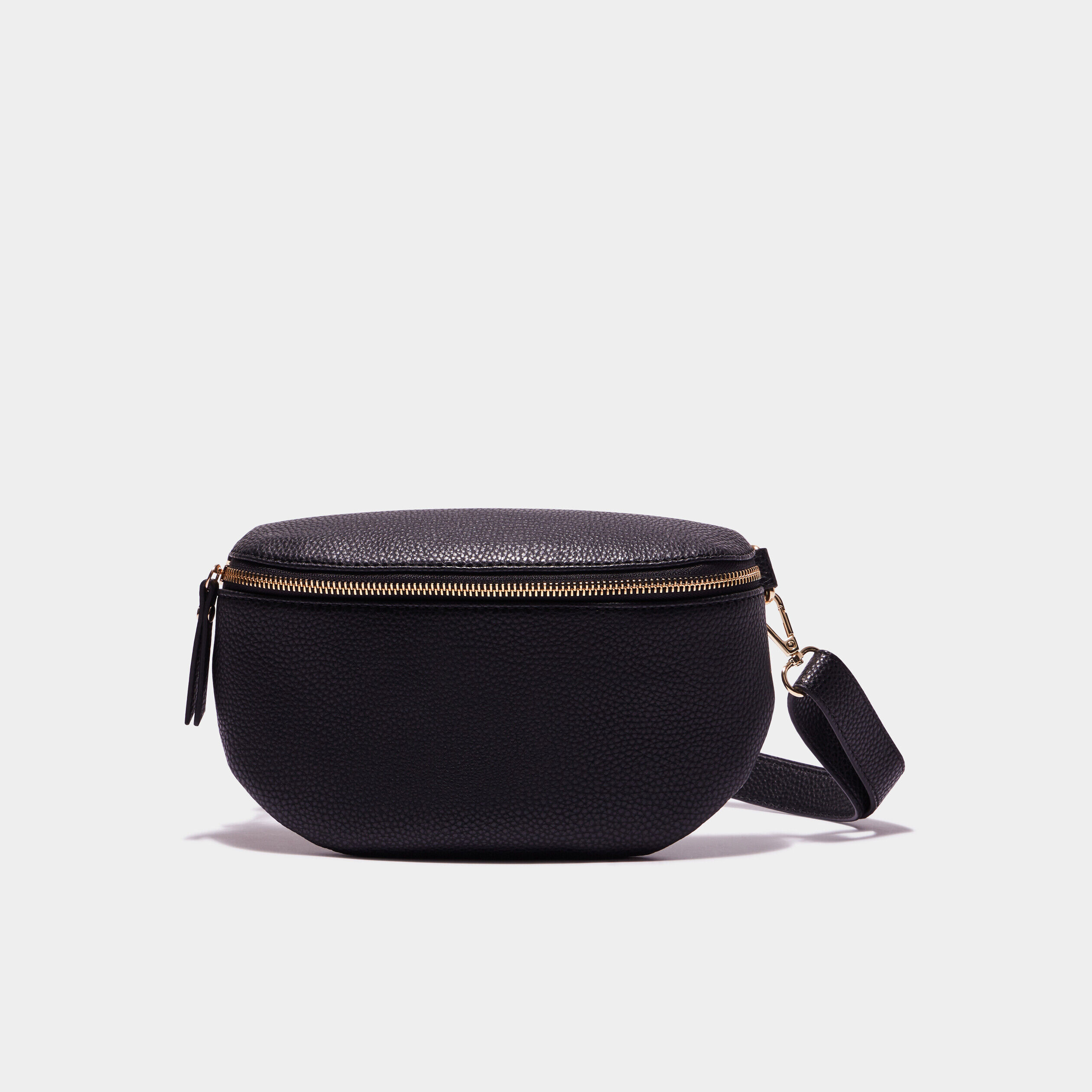 Sac banane arrondi noir femme LH