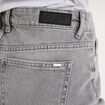 Jean large taille haute coton denim gris femme