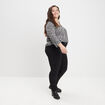 Pantalon skinny taille haute noir femme grande taille