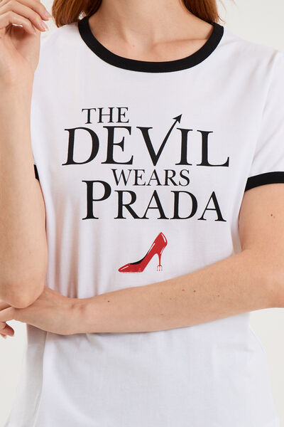 T-shirt coton Le diable en Prada blanc femme