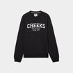 Sweat col rond manches longues Creeks noir homme