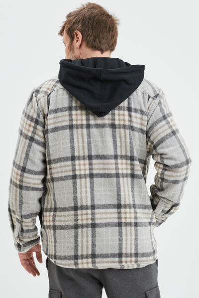 Surchemise 2-en-1 à capuche Creeks creme homme