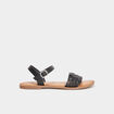 Sandales en cuir Kickers Kickdash noir femme