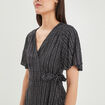 Robe courte portefeuille noir femme