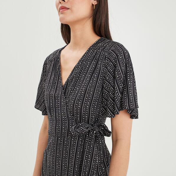 robe courte portefeuille noir femme Robe courte portefeuille noir femme