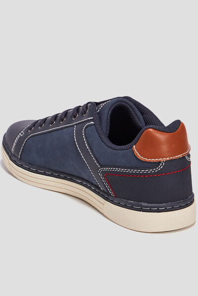 Tennis à lacets Trappeur bleu marine homme