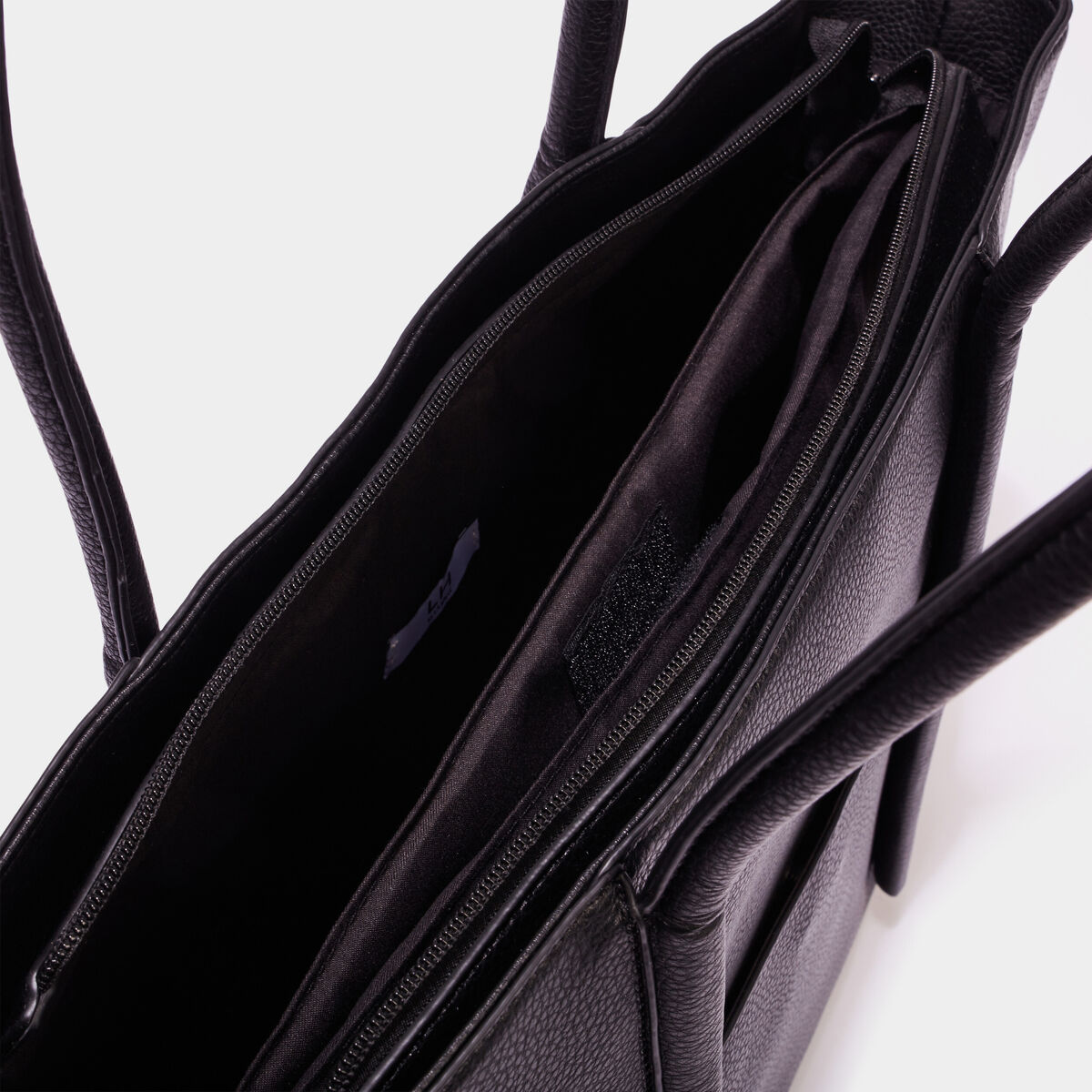 Sac shopper trapèze noir femme