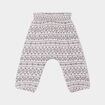 Pantalon à taille élastiquée creme bébé fille