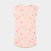 Chemise de nuit manches courtes coton rose fille