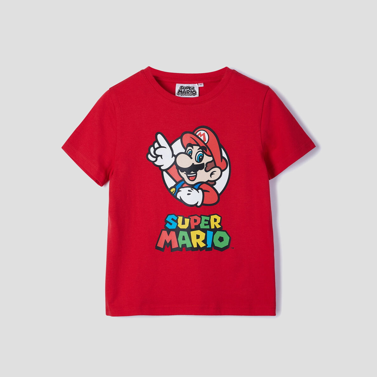 T-shirt manches courtes Super Mario rouge garçon