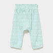 Pantalon fluide taille &eacute;lastiqu&eacute;e coton vert pastel b&eacute;b&eacute; fille