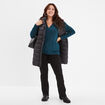Pull col en V manches longues bleu canard femme grande taille