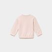 Sweat col rond manches longues rose clair b&eacute;b&eacute; fille