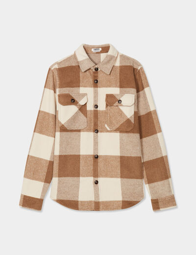Surchemise droite 2 poches Creeks beige homme