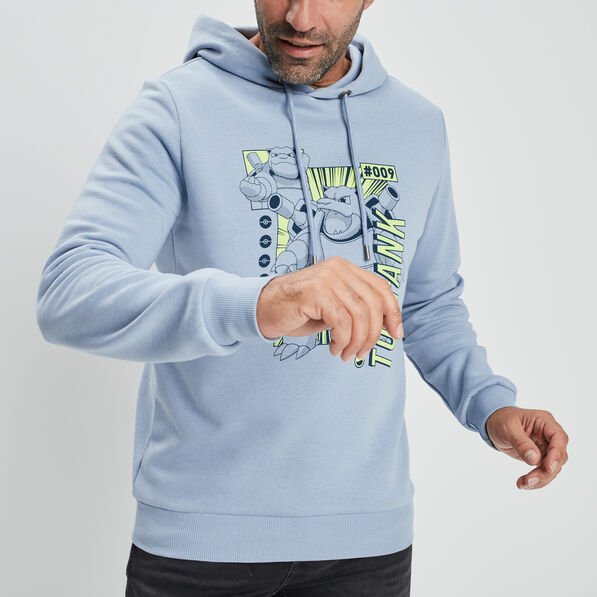 Sweat à capuche hoodie Pokémon bleu homme