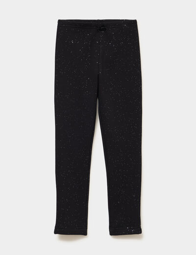 Legging doubl&eacute; chaud noir fille