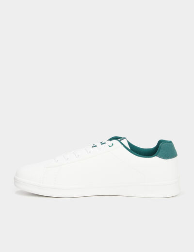 Tennis basses à lacets vert homme