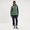Coupe-vent imperm&eacute;able &agrave; capuche vert kaki femme