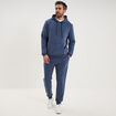 Pantalon jogging droit molleton bleu lavande homme