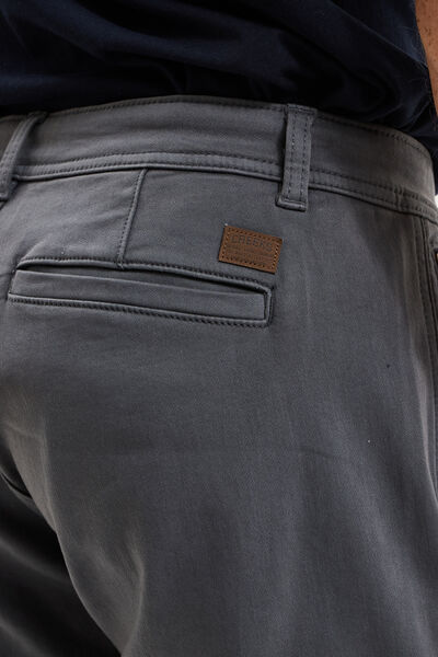 Pantalon cargo slim stretch vert fonc&eacute; homme