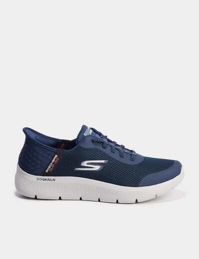 Baskets running à lacets élastiqués bleu homme